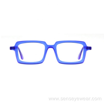 Unisex Vintage Bevel Acetate Optical Eyewear Frame Glasses